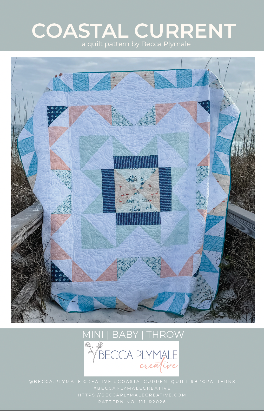 Wholesale Coastal Current Paper Quilt Pattern - Printed Pack of 5