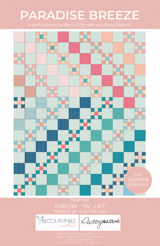 Wholesale Paradise Breeze Quilt Pattern - Printed Pack of 5