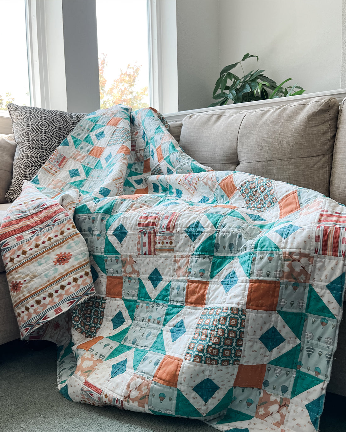 Turquoise Trail Quilt Pattern - Digital PDF Download