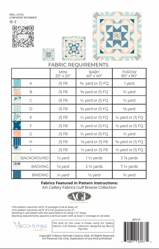 Coastal Current Paper Quilt Pattern