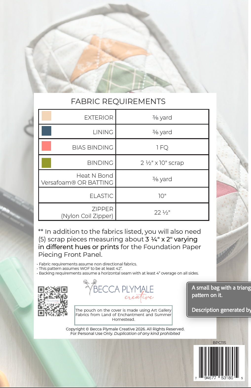 Little Scribe Pouch Pattern - Digital PDF Download