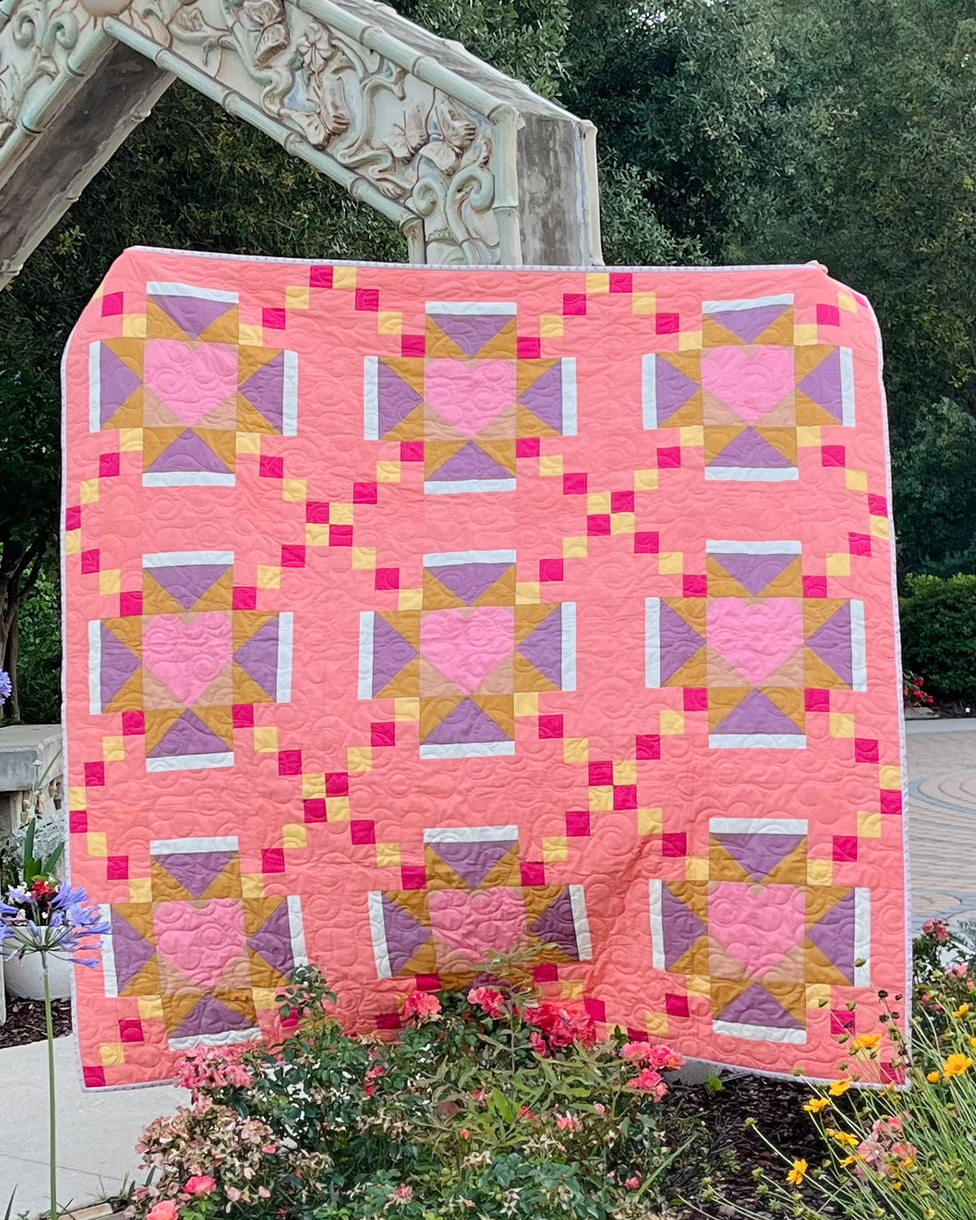 Amour Blooms Quilt Pattern - Digital PDF Download