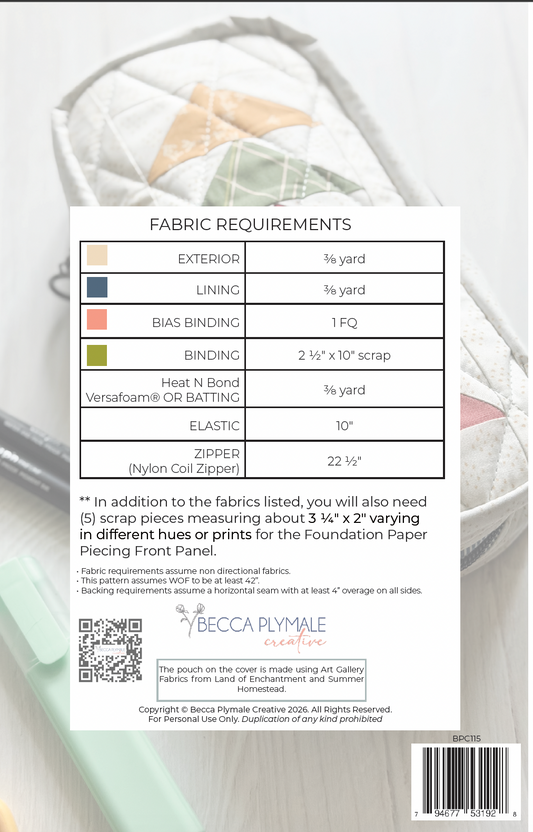 Little Scribe Pouch Pattern - Digital PDF Download