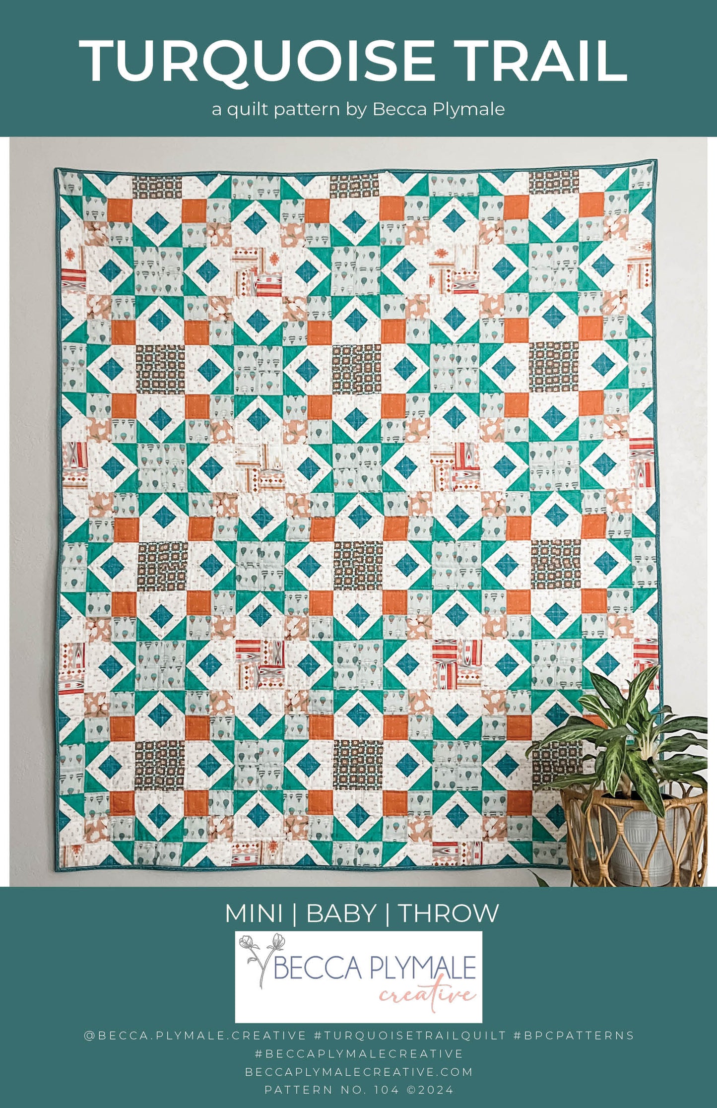 Turquoise Trail Paper Quilt Pattern