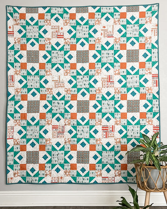 Turquoise Trail Quilt Pattern - Digital PDF Download